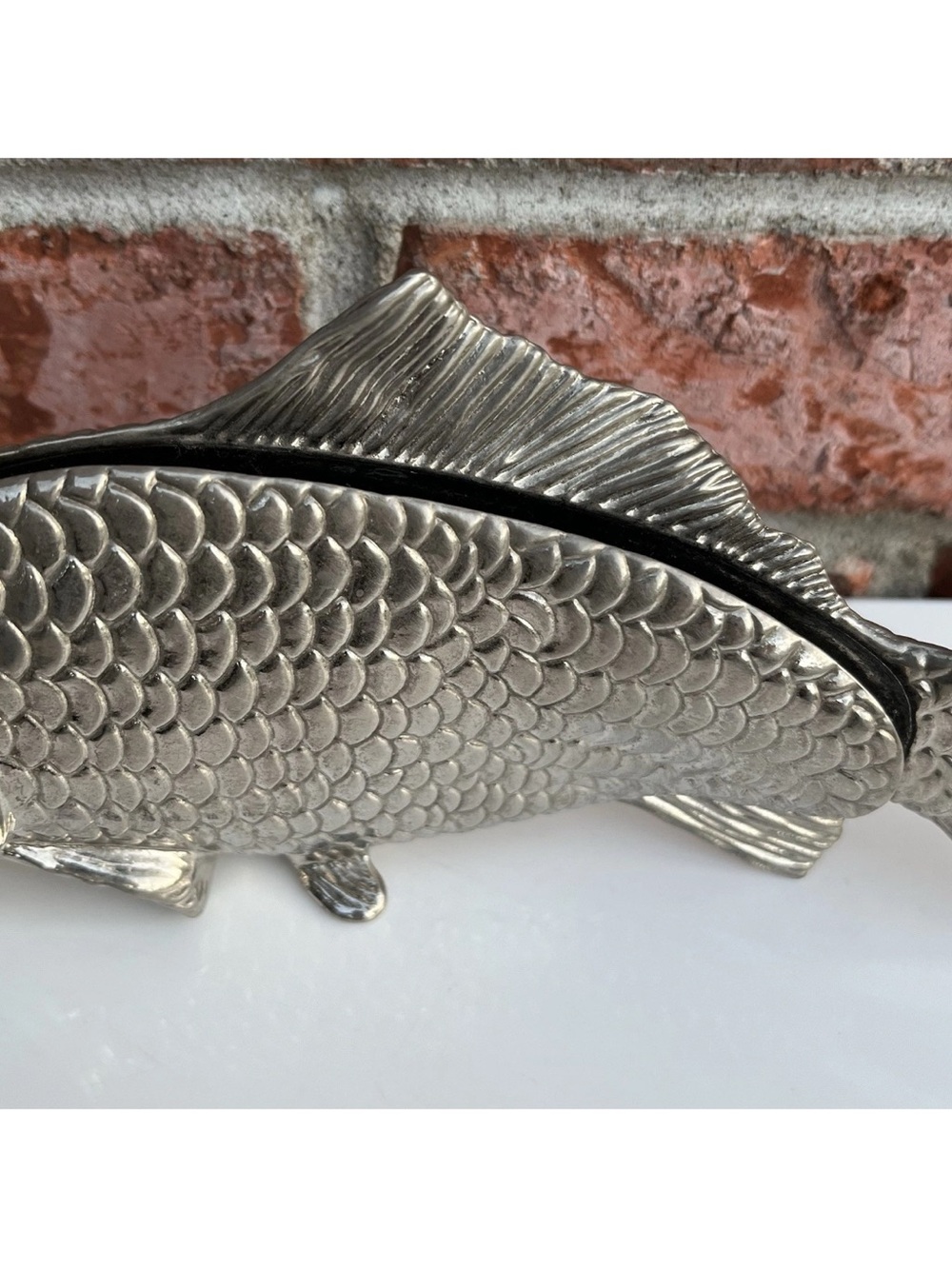 Vintage Regal Silver Plated Fish Napkin Holder Modello Depositato Made In Italy - Picture 3 of 16